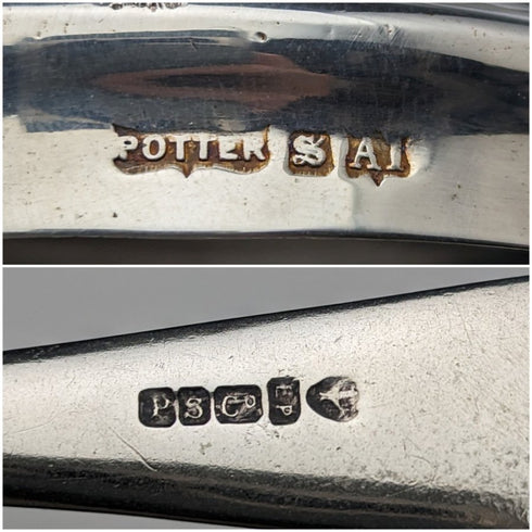 British antique cut glass jam pot silver plate lid & spoon